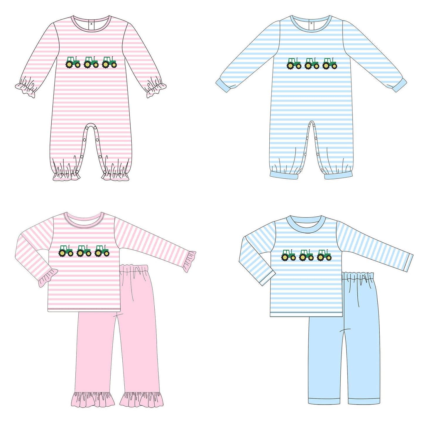 Tractor Trio Embroidered Collection - ETA early December