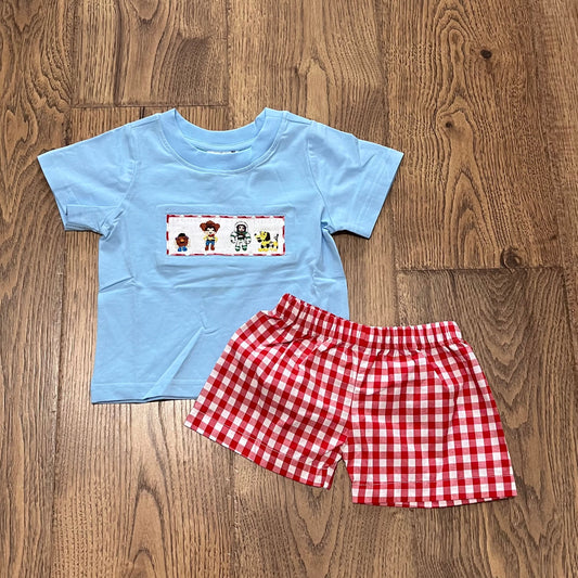 Toy Story Smocked Boy Short Set PO58