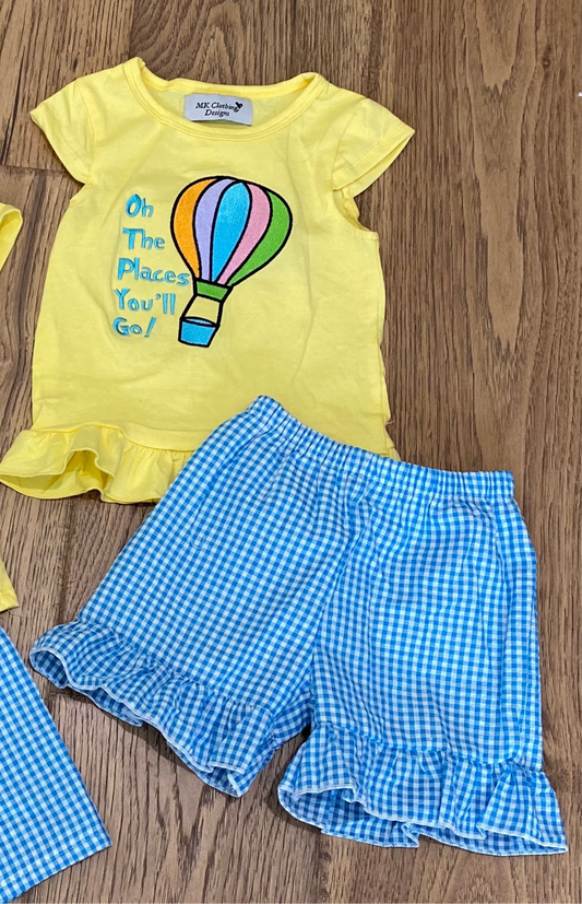 Places You'll Go Appliqué Girl Set