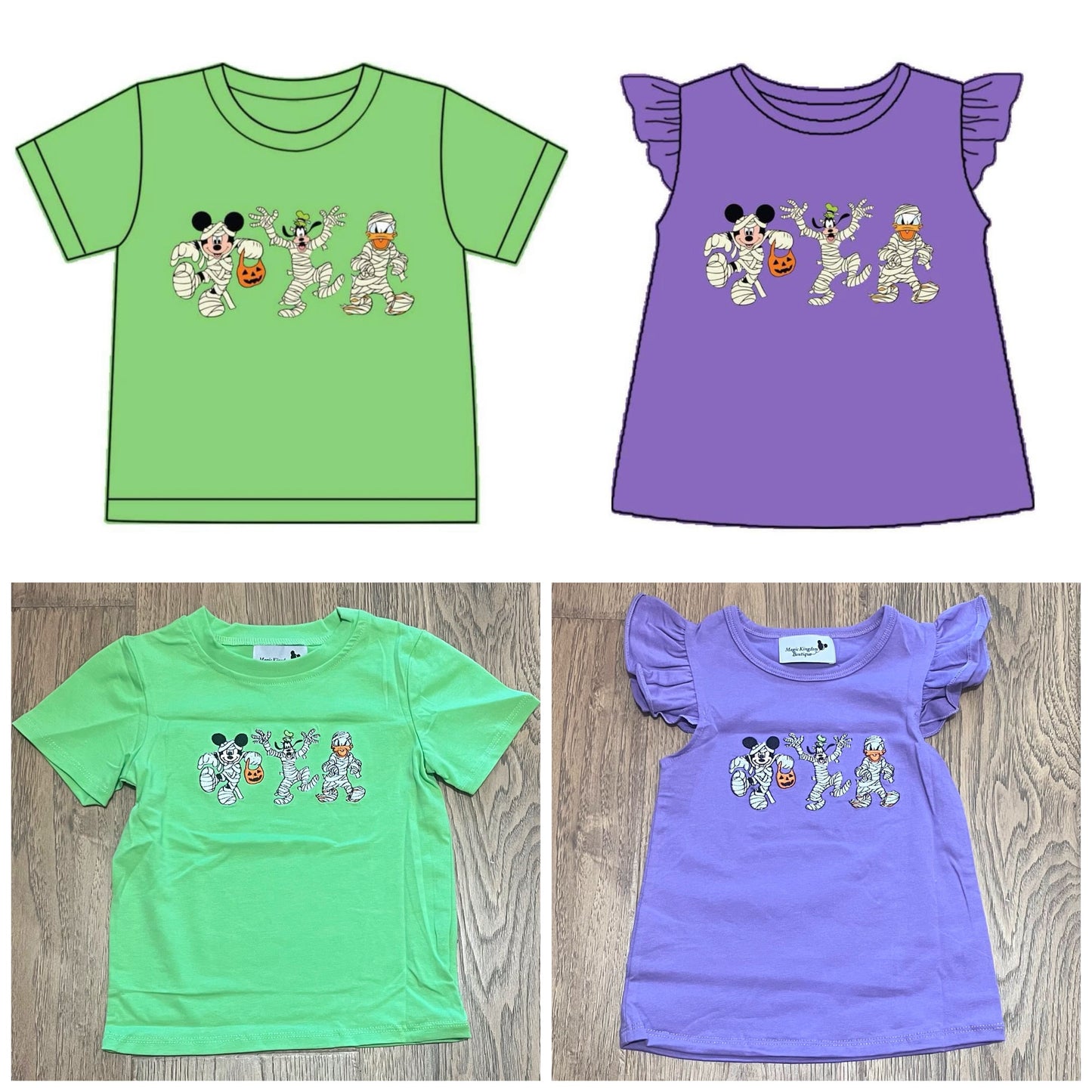 Mummy Characters Embroidered Shirts - ETA mid August