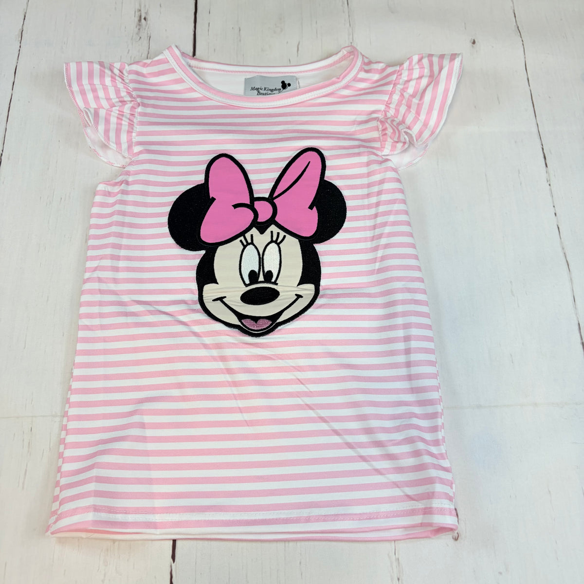 Pink Mouse Appliqué Girl Shirt