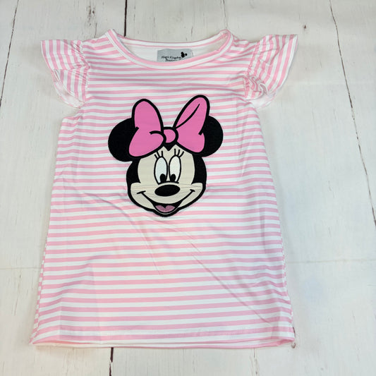 Pink Mouse Appliqué Girl Shirt