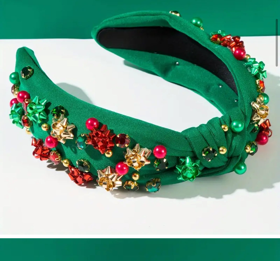 Christmas Beaded Headband