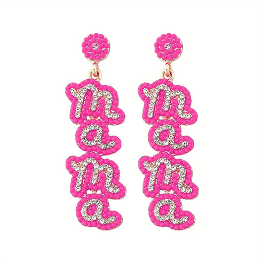 Mama Hot Pink Earrings