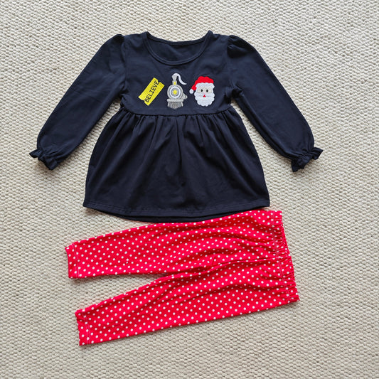 Polar Express Appliqué Girl Set