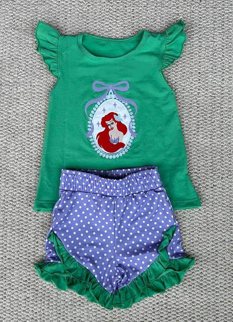 Princess Appliqué Short Sets
