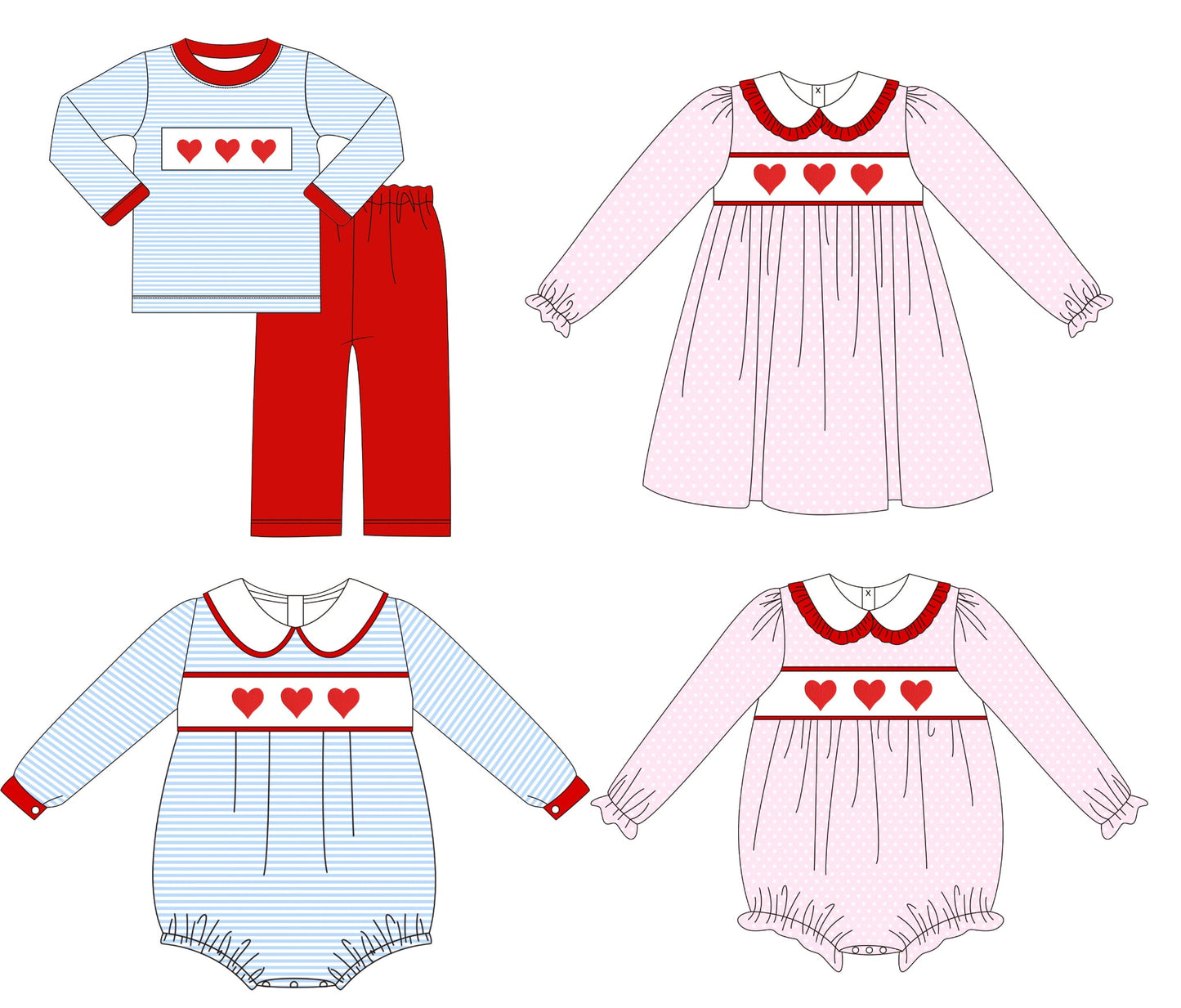 Heart Trio Embroidered Collection - ETA mid December