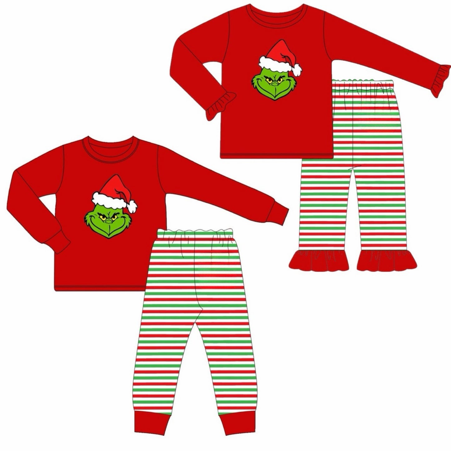 Grinchy Appliqué PJ Sets - ETA late September