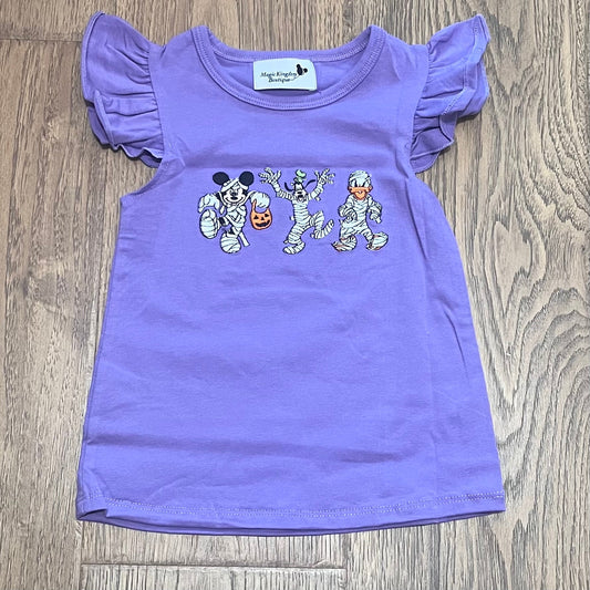 Mummy Characters Appliqué Girl Shirt