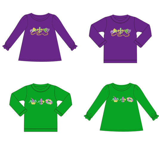 Mardi Gras Embroidered Shirts - ETA late January