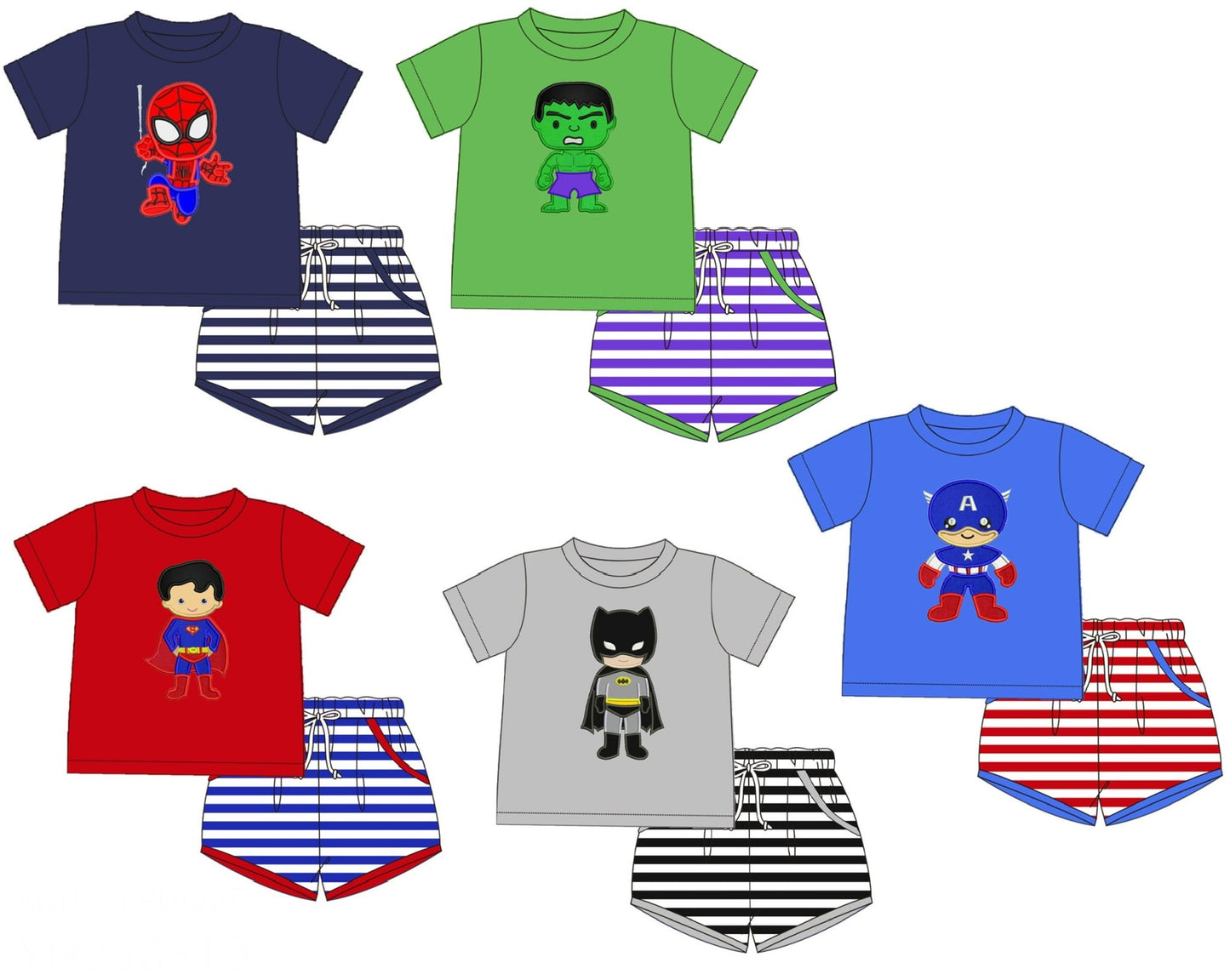 Superheroes Appliqué Sets - ETA mid June