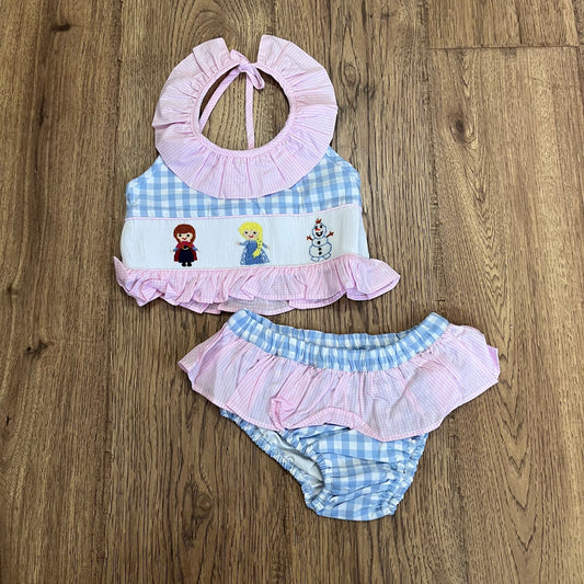 Frozen Smocked Two Piece Swim Set PO57