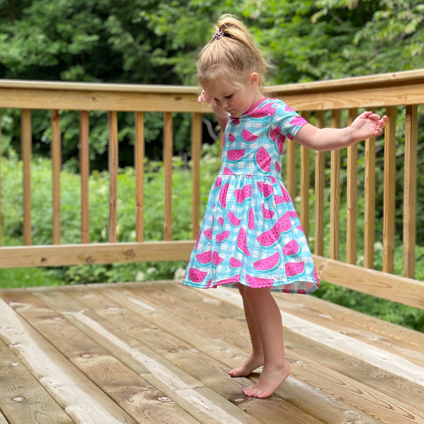 Watermelon Picnic CrissCross Dress