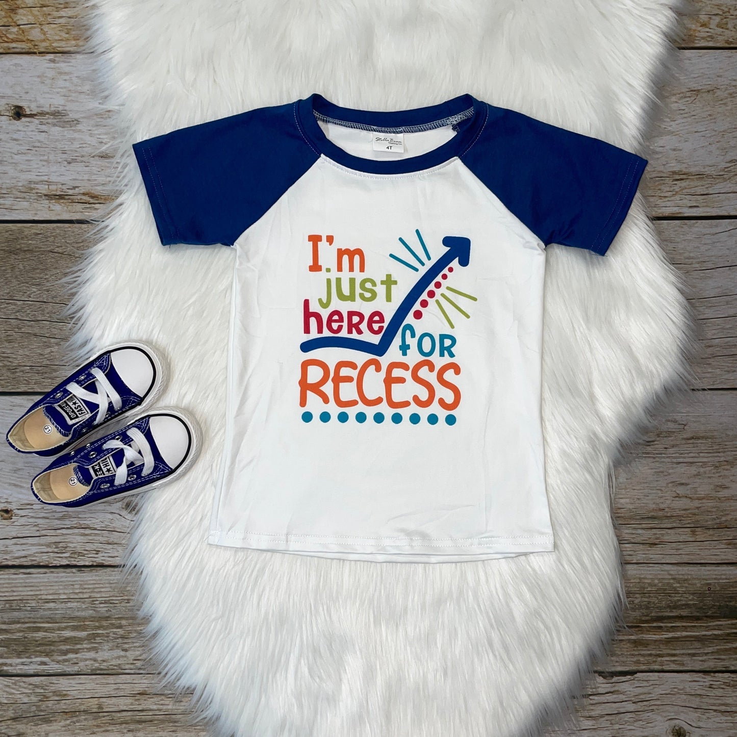 Back to School Raglan - I'm Just Here For Recess
