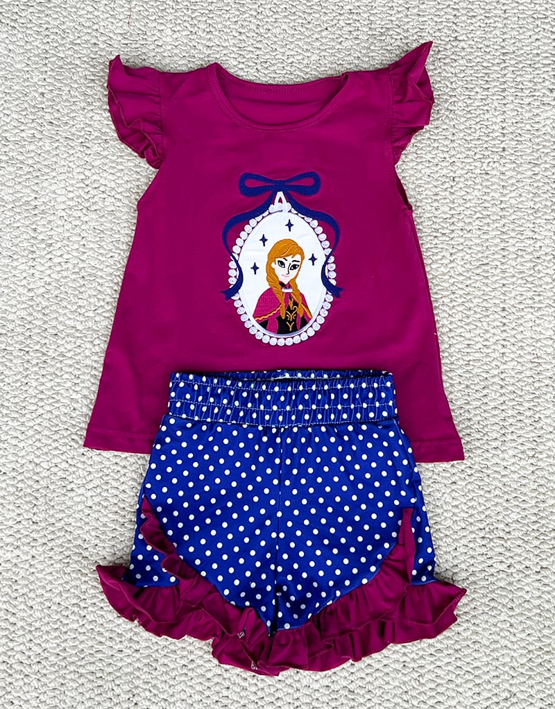 Princess Appliqué Short Sets