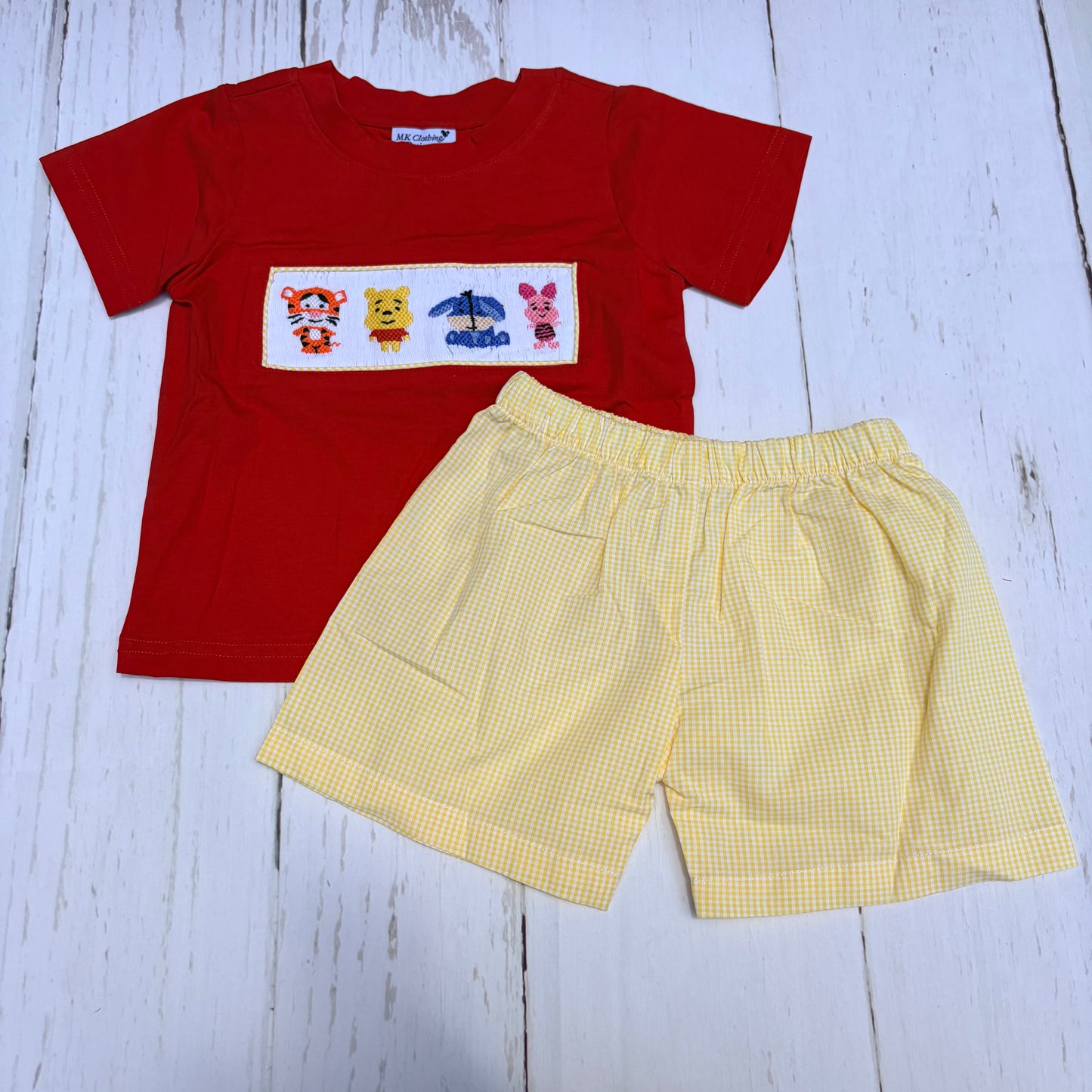 Pooh Smocked Boy Short Set PO58