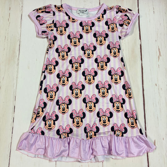 Purple Mouse and Stripes Gown