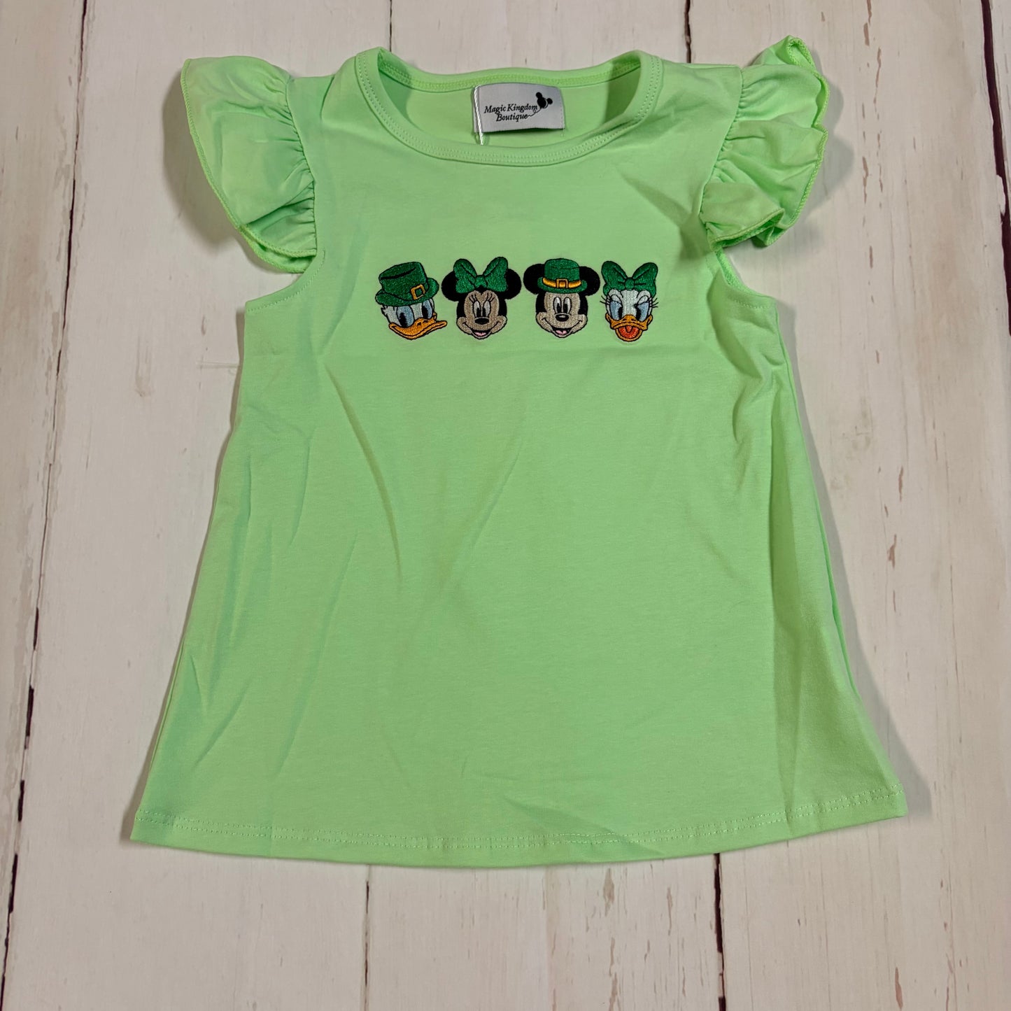 Lucky Characters Embroidered Girl Shirt