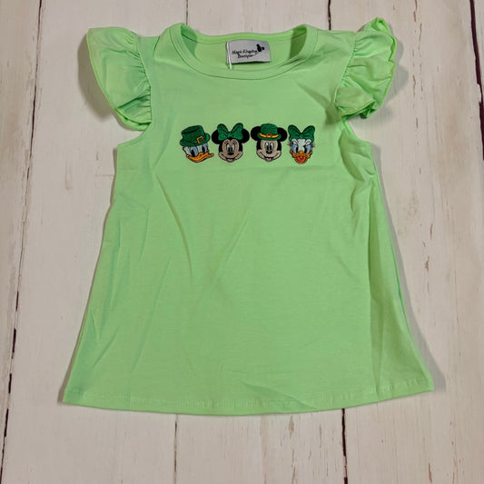 Lucky Characters Embroidered Girl Shirt