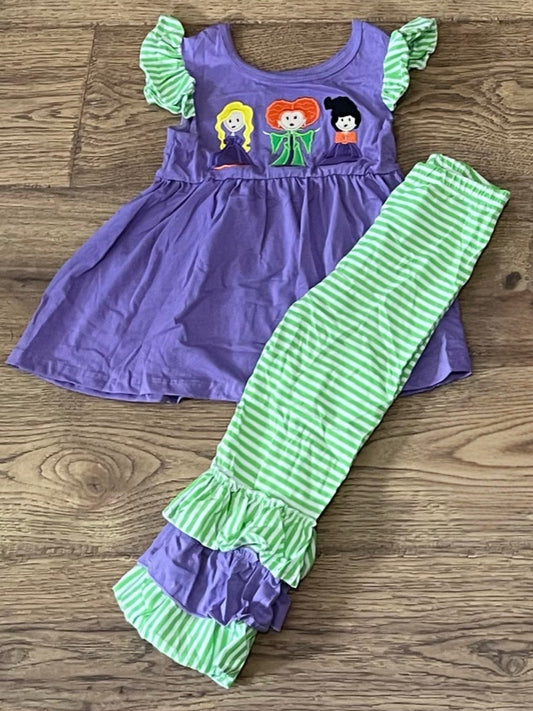 Hocus Pocus Appliqué Girl Pant Set