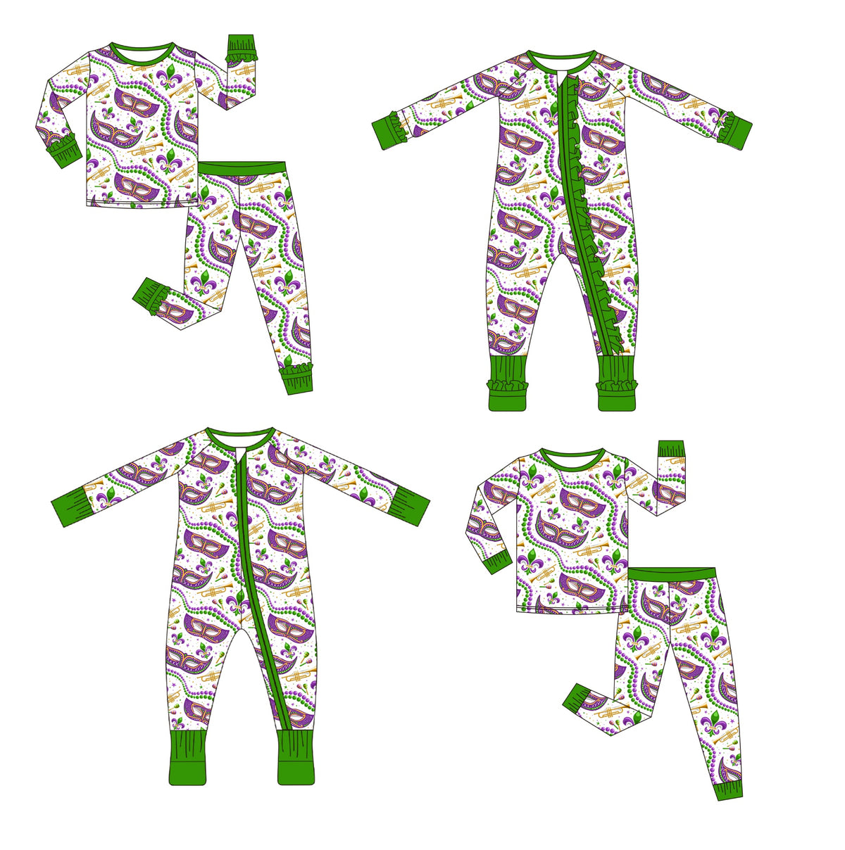 Mardi Gras Bamboo Pajamas - ETA late January