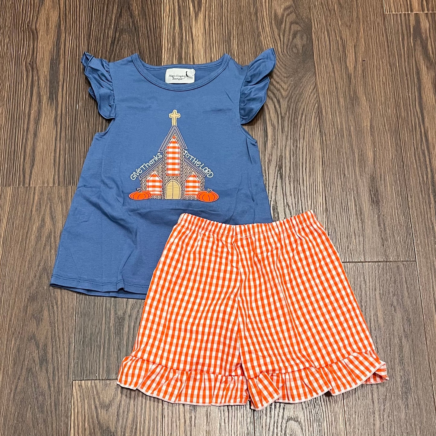 Give Thanks Appliqué Girl Set