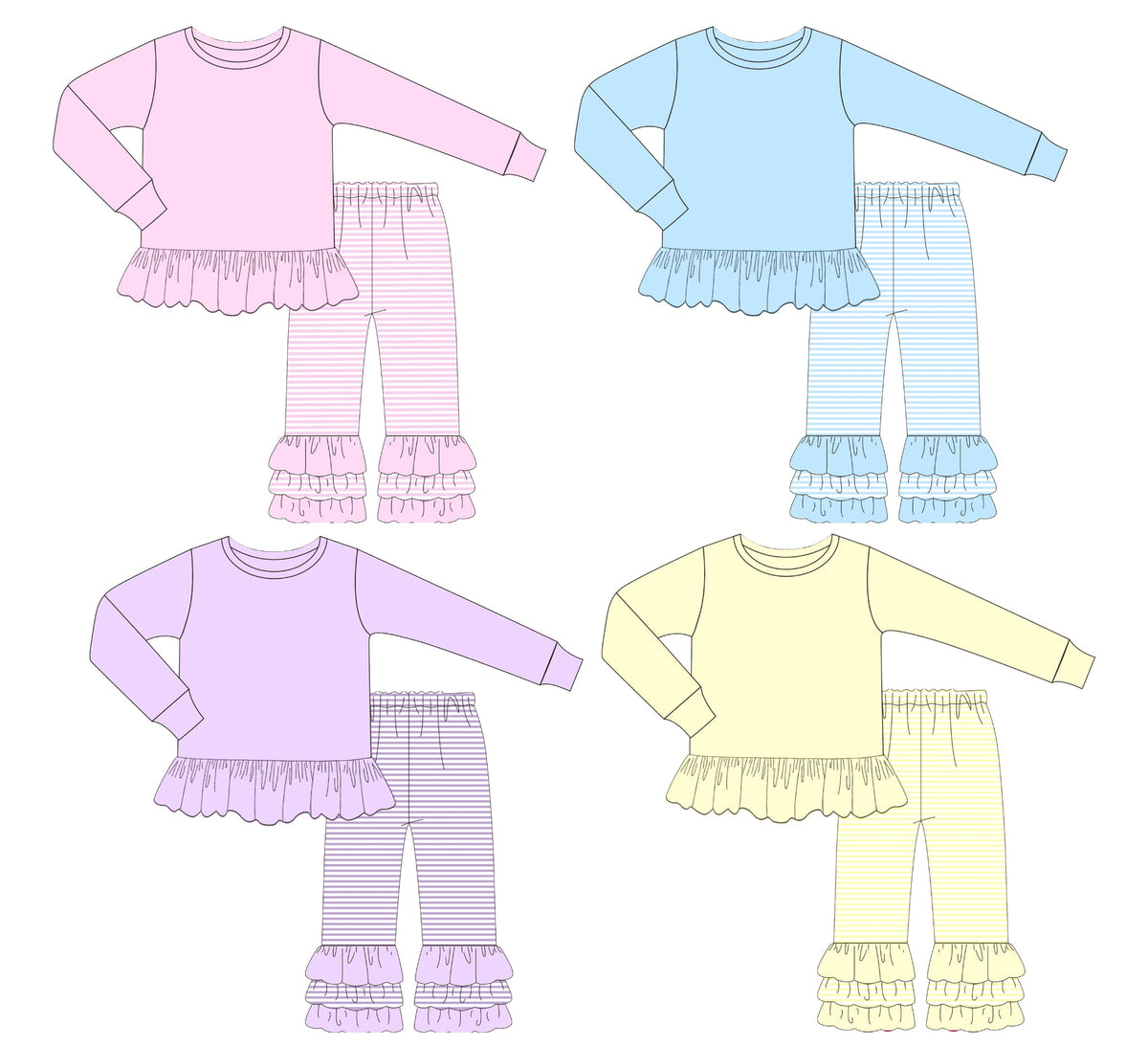 Striped Girl Sets - ETA late January