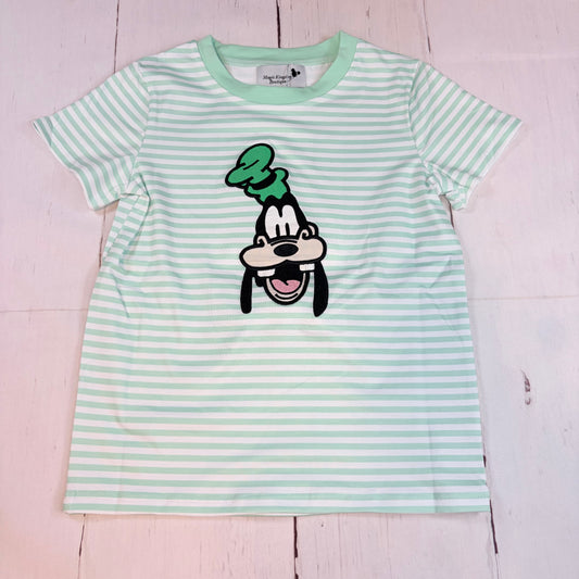 Green Dog Appliqué Boy Shirt