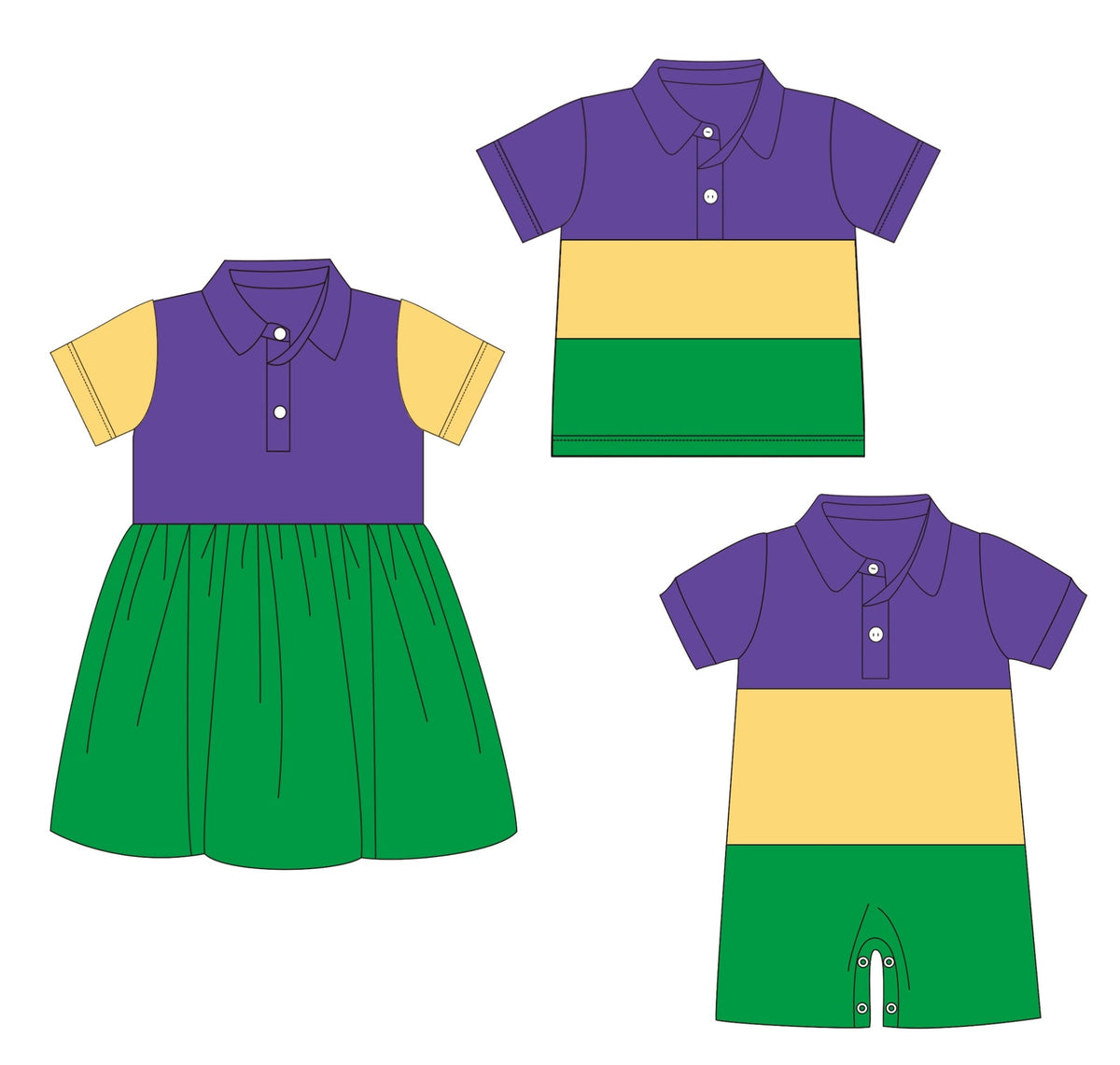 Mardi Gras Color Block Collection - ETA late January
