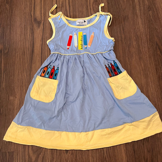 Pencil Pocket Appliqué Dress