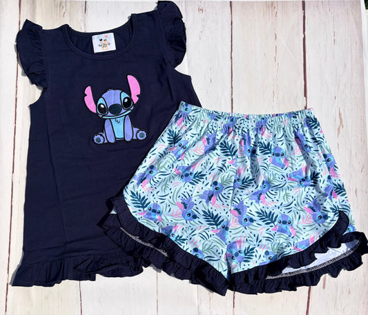Stitch Appliqué Girl Set