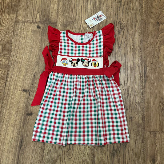 Christmas Mouse Smocked Dress PO48