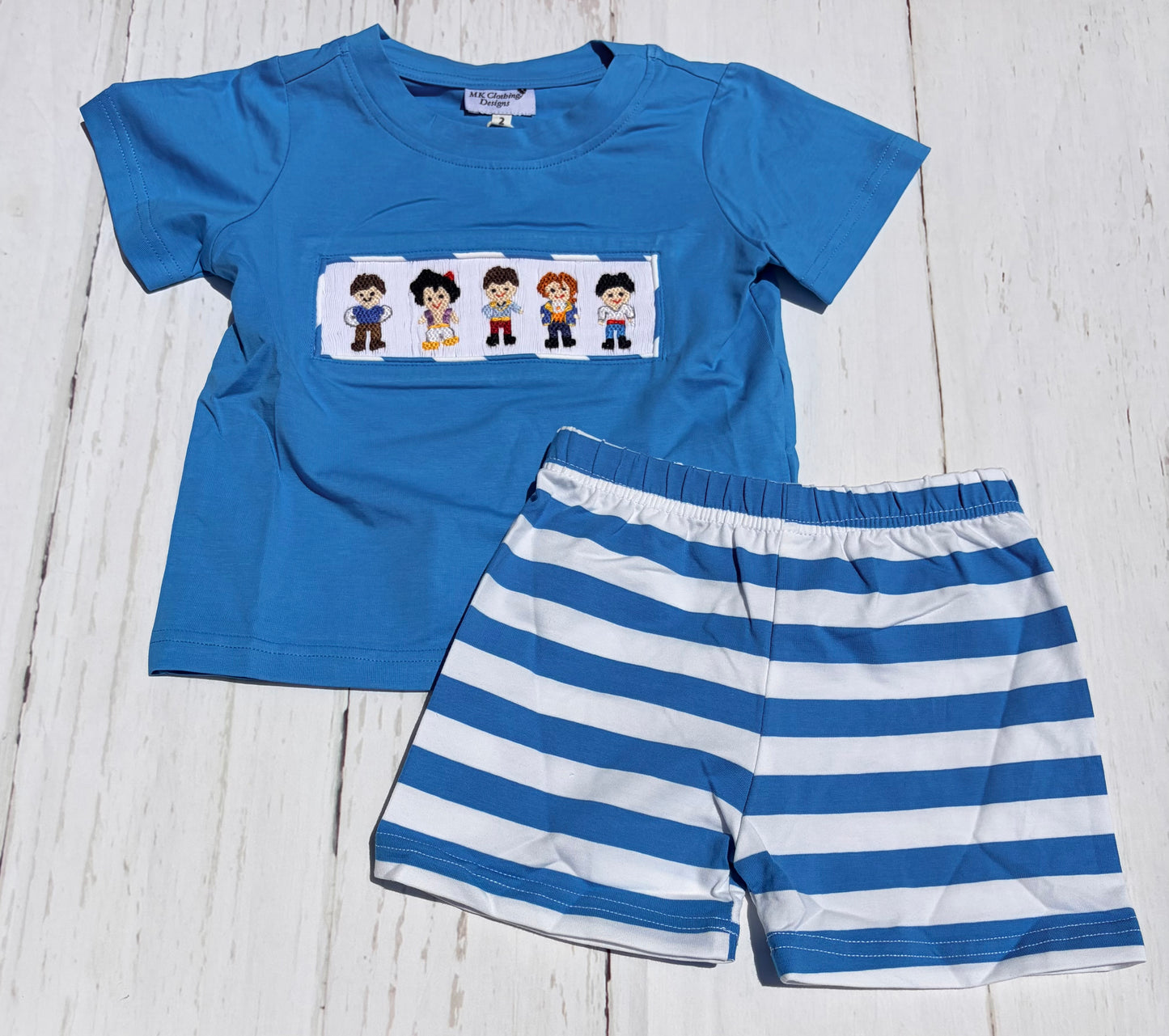 Prince Smocked Boy Short Set PO58