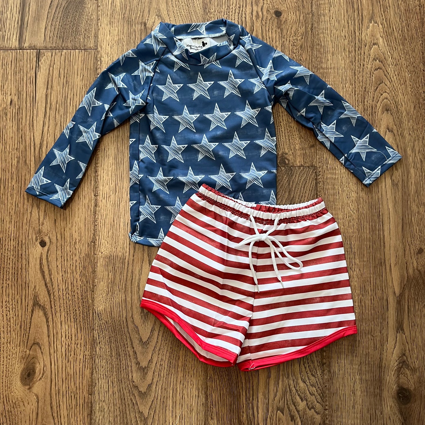 Patriotic Boy Rash Guard Set