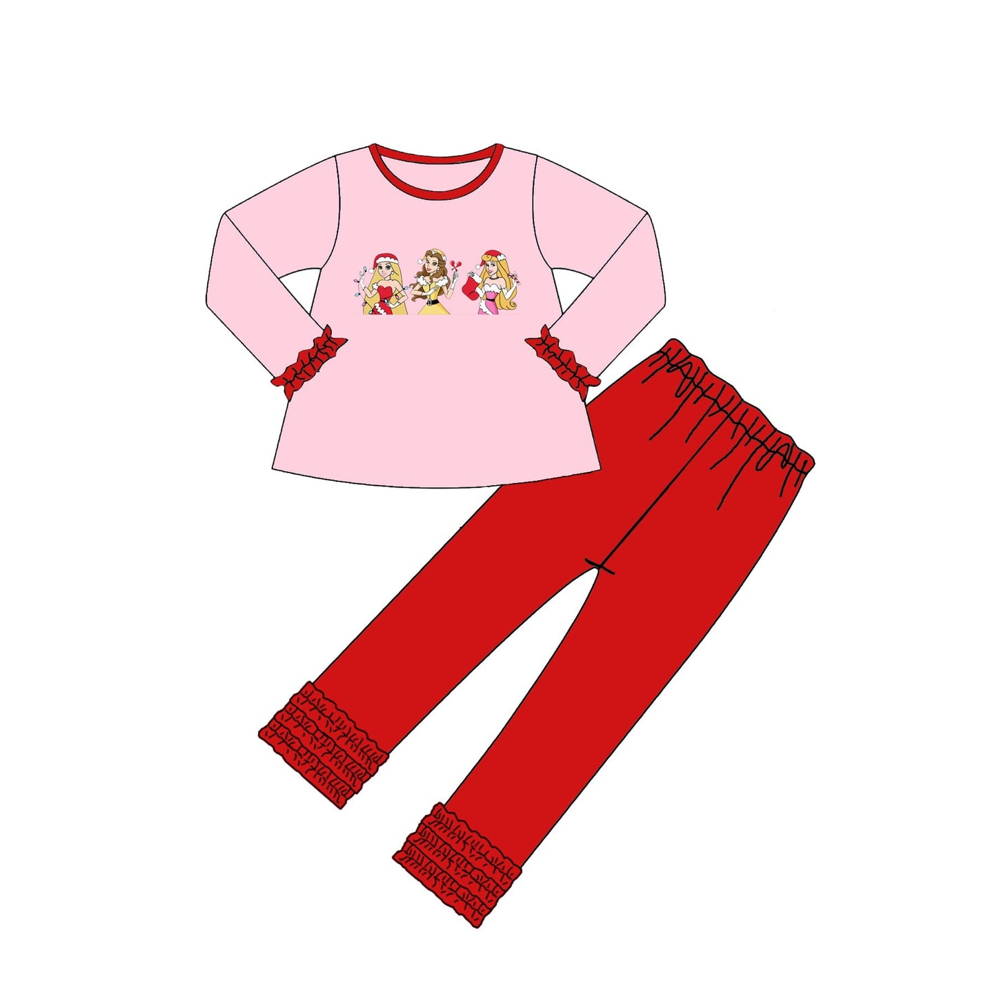 Princess Christmas Embroidered Set - ETA early October