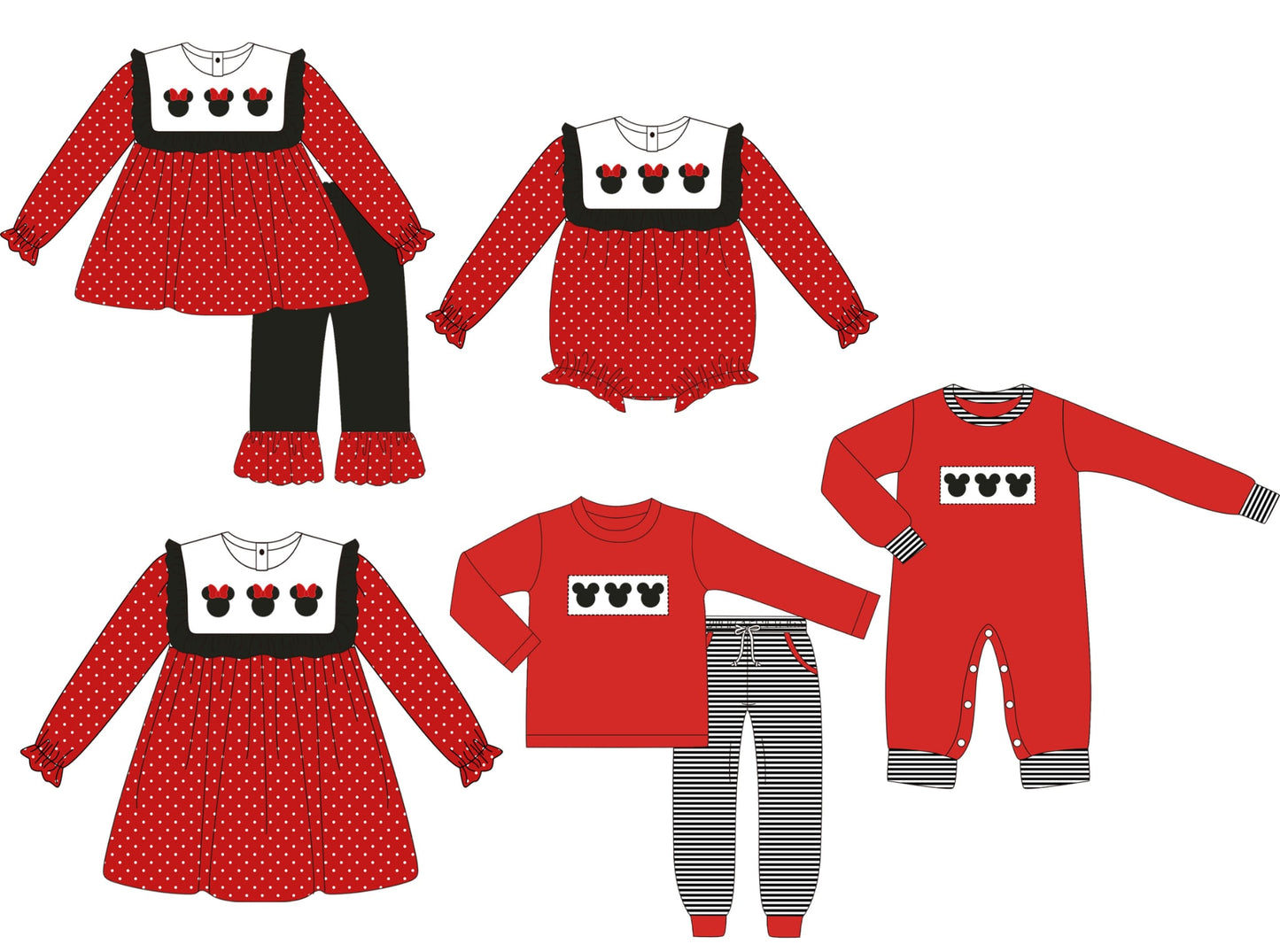 Mouse Trio Embroidered Collection - ETA late November