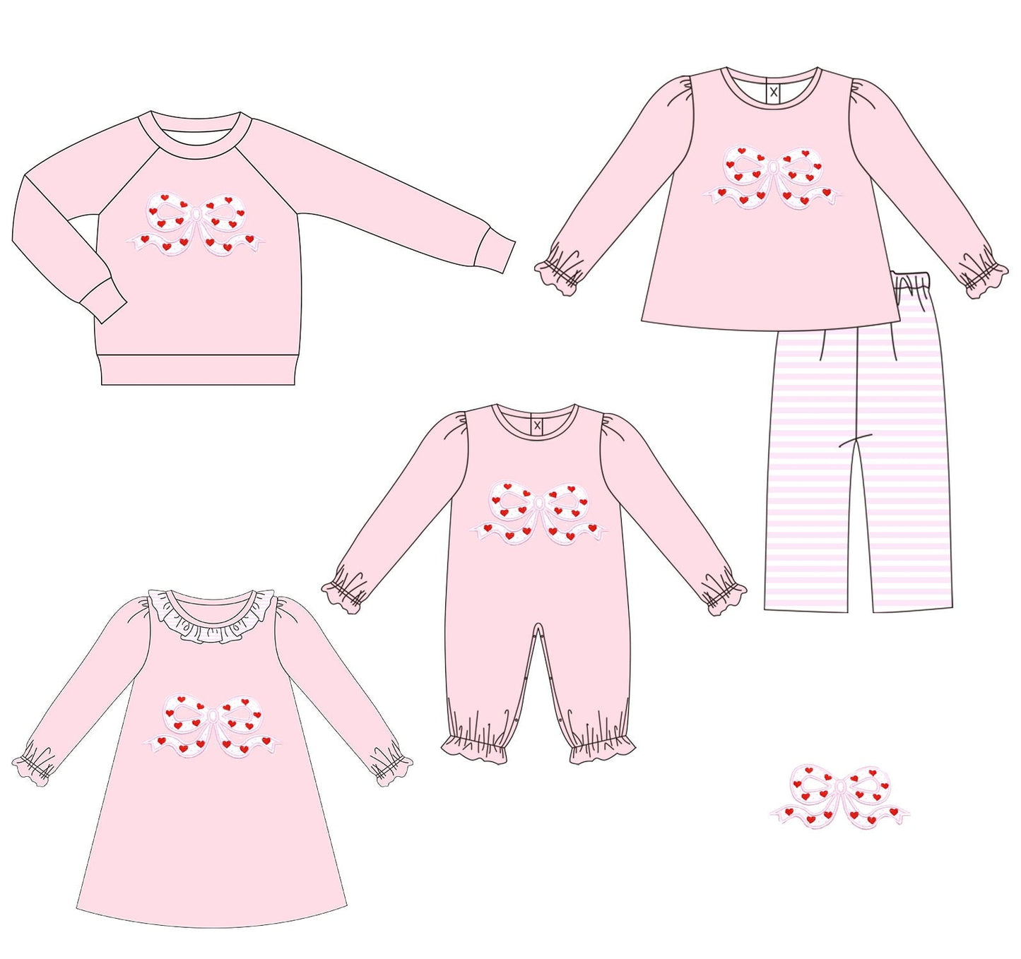 Heart Bow Appliqué Collection - ETA mid December