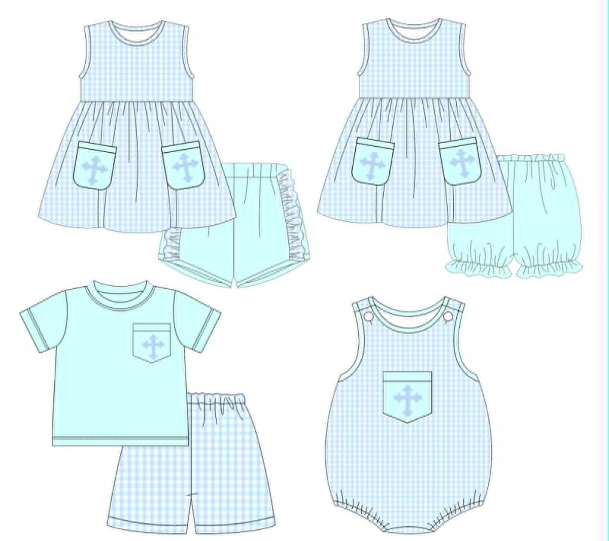 Blue Cross Embroidered Collection - ETA late February