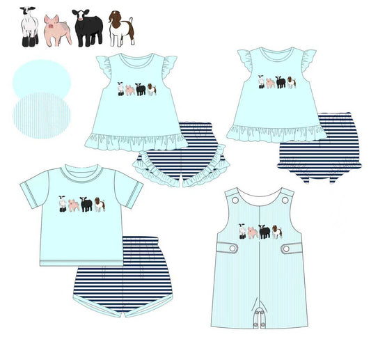 Farm Animals Embroidered Collection - ETA mid June