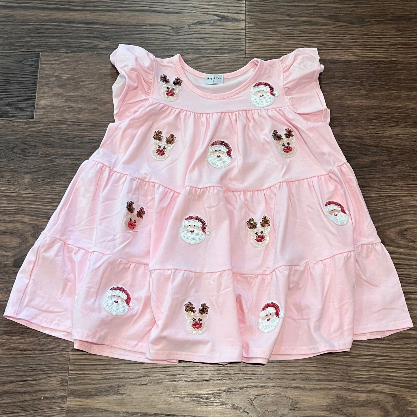 Pink Sequin Christmas Dress