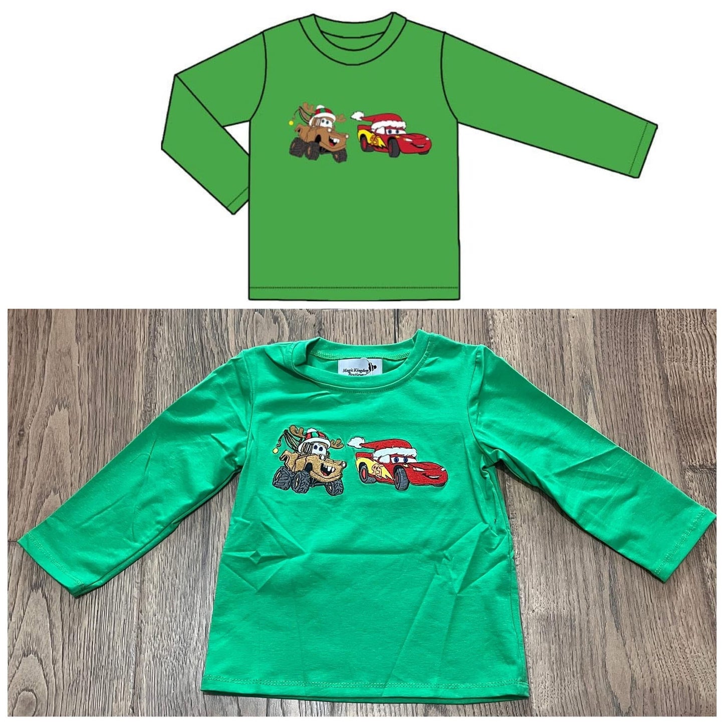 Cars Christmas Embroidered Shirt - ETA early October