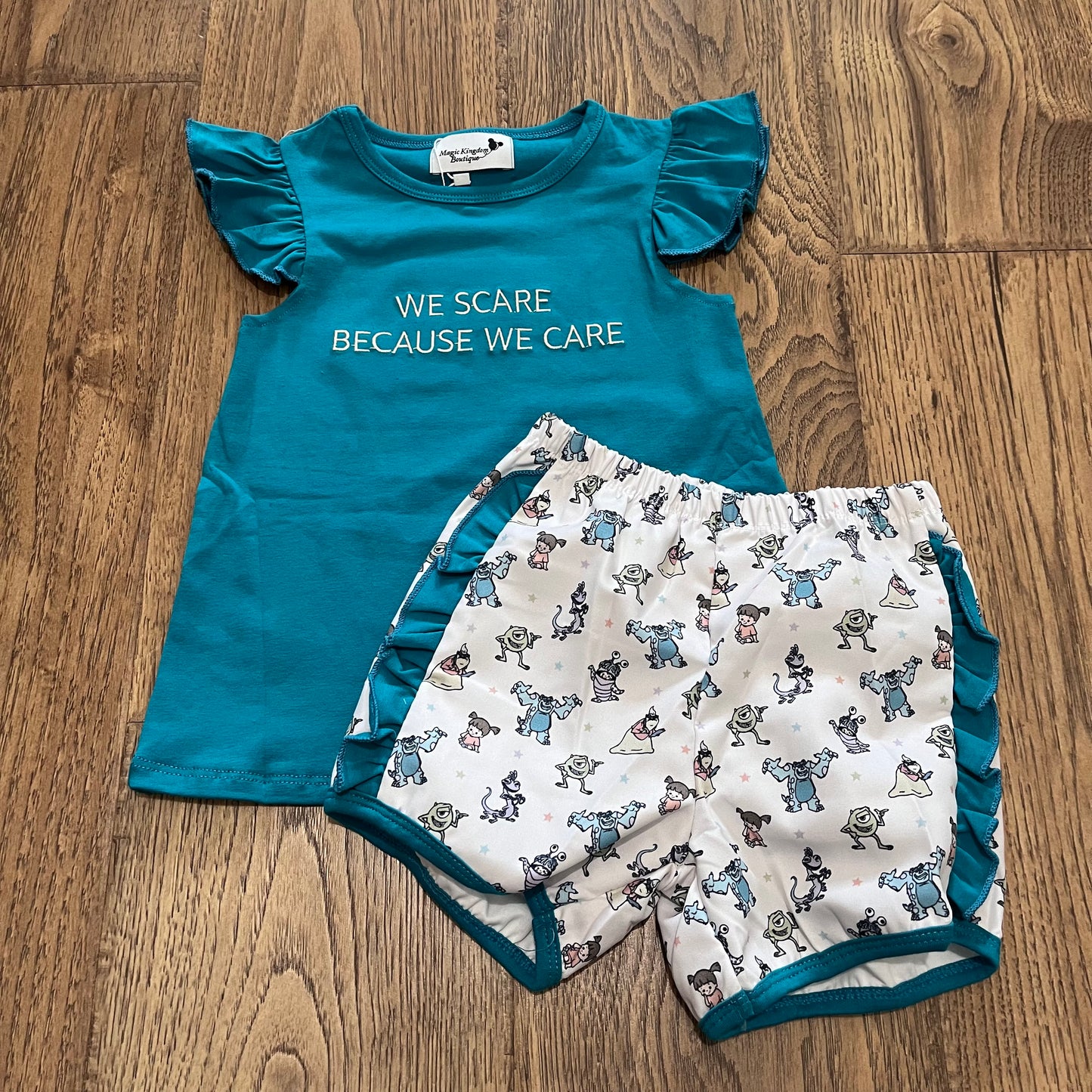 Scare Because We Care Embroidered Girl Set
