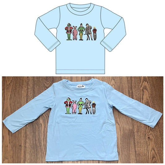 Christmas Friends Embroidered Shirt - ETA early October