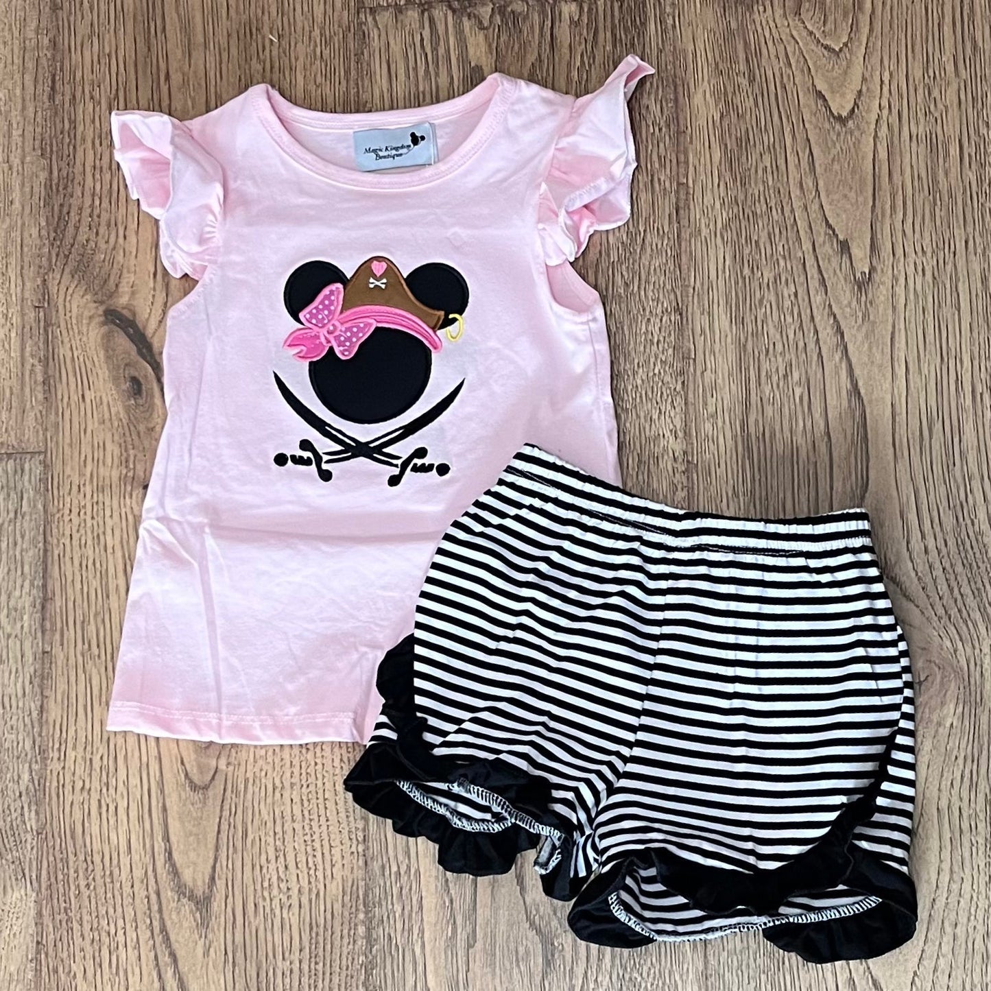 Pirate Mouse Appliqué Girl Set