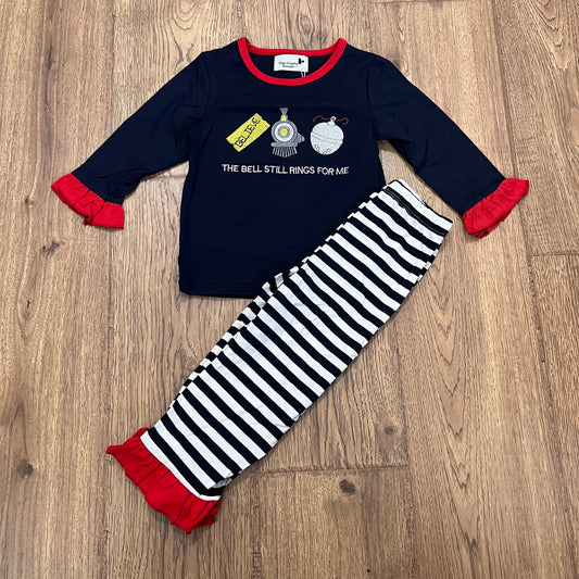 Polar Express Appliqué Girl Pajamas