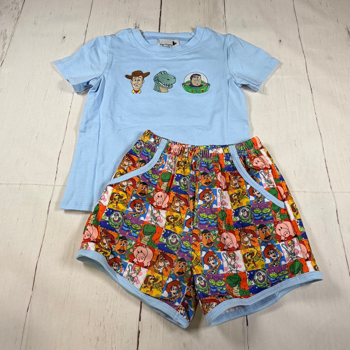 Classic Toy Story Embroidered Boy Short Set