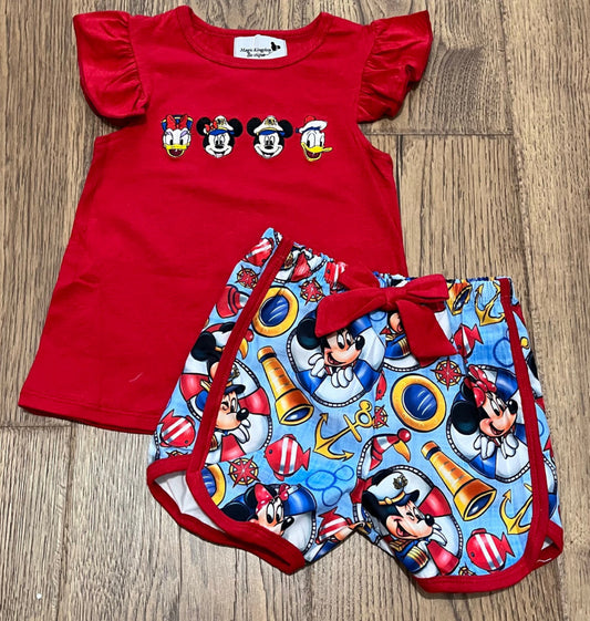 Magical Cruise Embroidered Girl Set