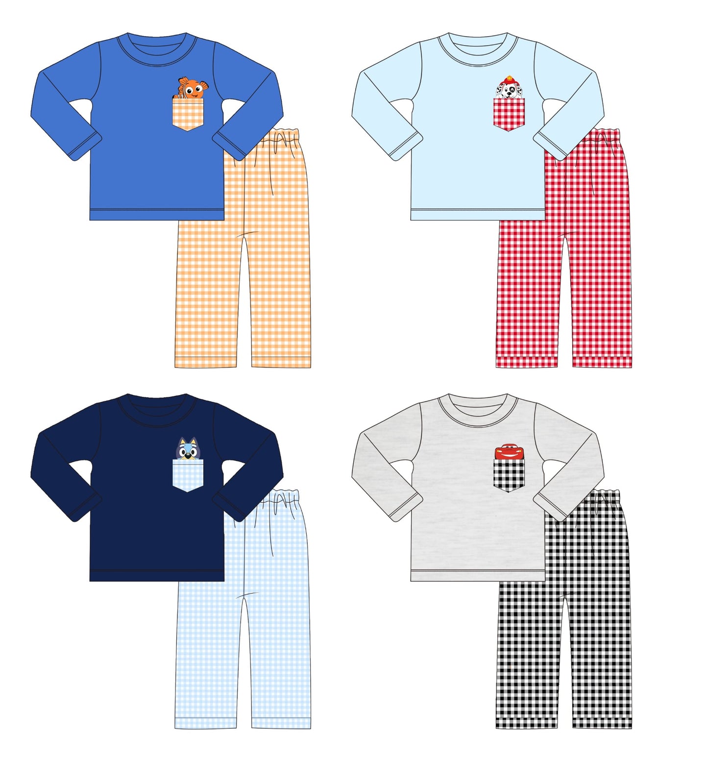 Pocket Embroidered Sets - ETA late November