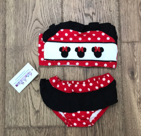 Mouse Smocked Two Piece Swim Set PO57