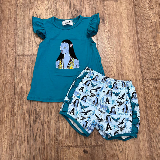 Pandora Appliqué Girl Set